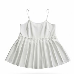 White Pleated Too